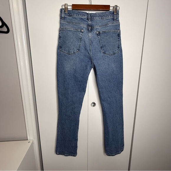 Reformation - Distressed Blue high rise bootcut jeans - color paloma- 29 - Picture 4 of 10